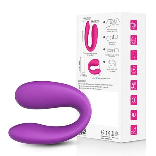 Tragbarer U-förmiger Paarvibrator – G-Punkt & Klitoris-Stimulation